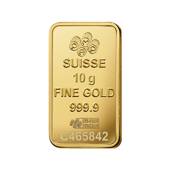 10g PAMP Lady Fortuna Gold Minted Bar